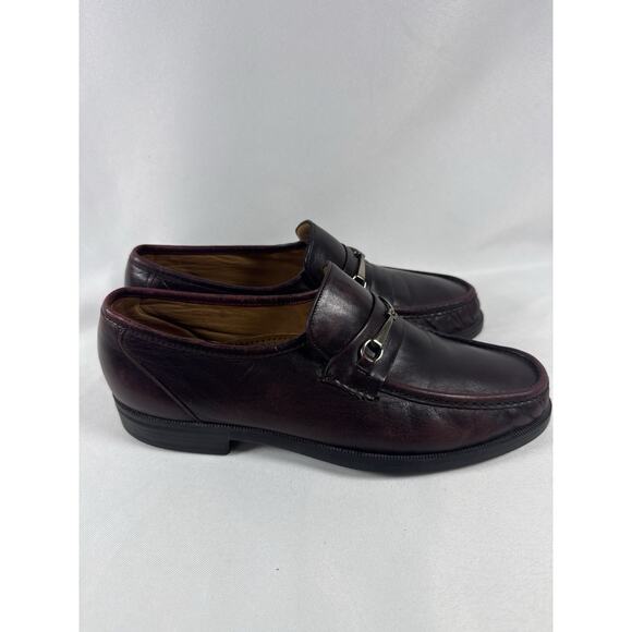 Florsheim Comfortech Mens 9D Burgundy Brown Leather Loafers Slip On Dress Shoes Men main image 2